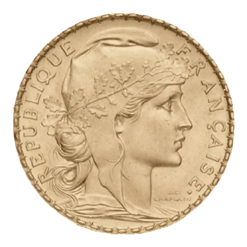 Pièce d'or de 20 Francs Marianne Coq